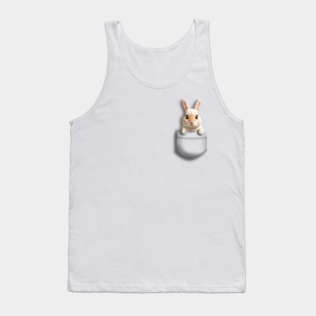 Pocket Bunny Tank Top by Purrdemonium